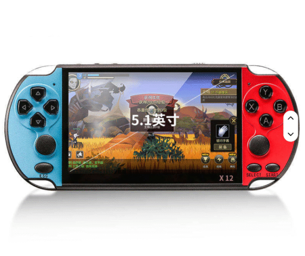 X12 Handheld Retro Game Console – 5" Color Screen, 8-Bit & 16-Bit Classic Games, TV Output, Multi-Format Support